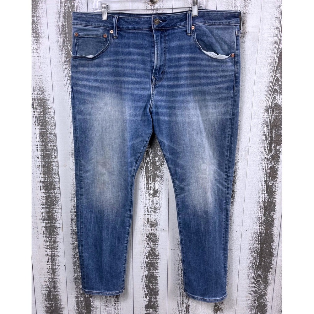 American Eagle Jeans Men's 40x30 Athletic Fit Airflex+ Temp Tech Blue